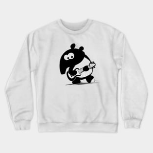 Funny Cute Musical Tapir Little Guitar Ukulele Crewneck Sweatshirt